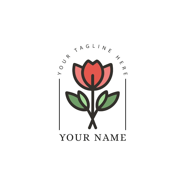 diseño moderno del logotipo de la flor