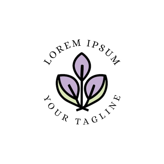 diseño moderno del logotipo de la flor