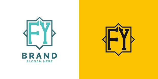 Diseño moderno del logotipo FY Monograma Letra inicial Logotipo FY Marca versátil adecuado para cualquier marca