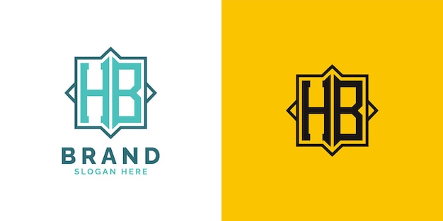 Diseño moderno del logotipo HB Monograma Letra inicial Logotipo HB Marca versátil adecuado para cualquier marca