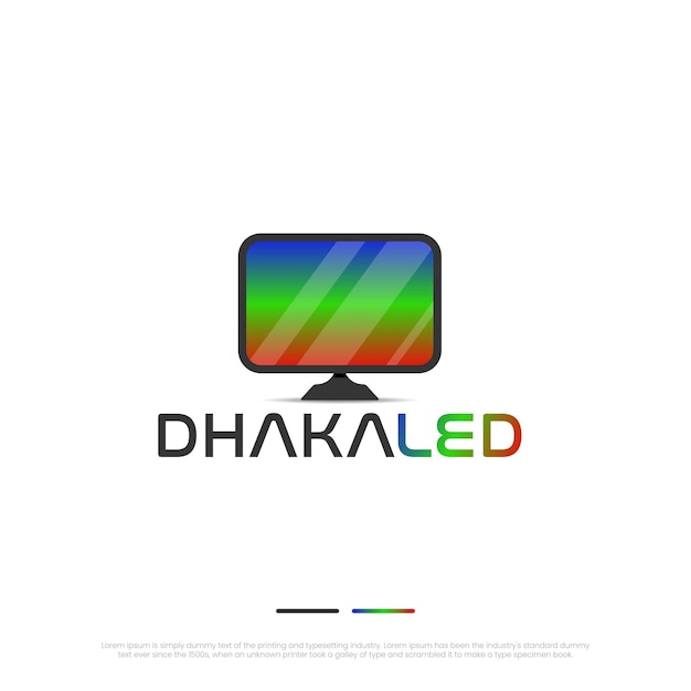 Diseño moderno del logotipo LCD