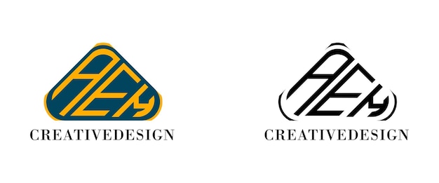 Diseño moderno del logotipo de la letra AEM