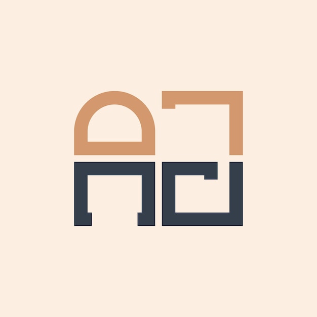 Diseño moderno del logotipo de la letra AJ Creativo y versátil Diseño del logotipo AJ adecuado para todas las empresas