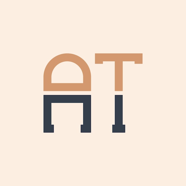 Diseño moderno del logotipo de la letra AT Creativo y versátil Diseño del logotipo AT adecuado para todas las empresas