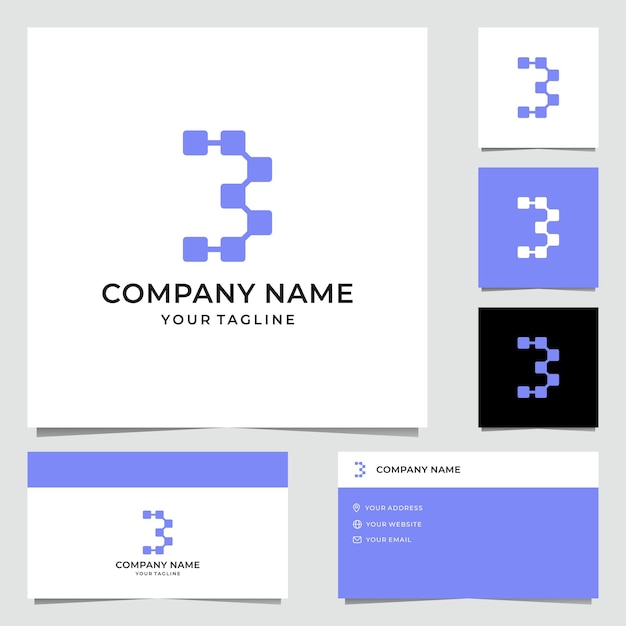 Diseño moderno del logotipo de la letra B 5