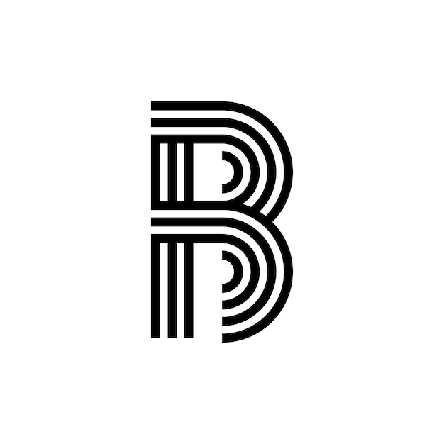 diseño moderno del logotipo de la letra B monograma
