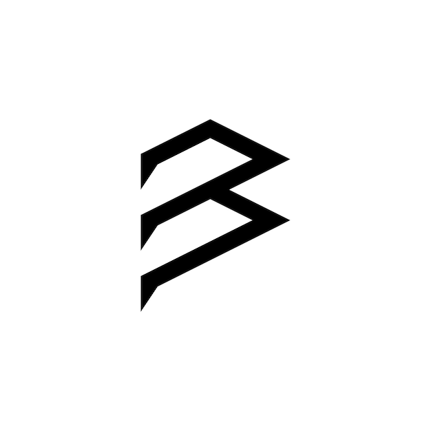 diseño moderno del logotipo de la letra B monograma