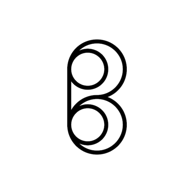 diseño moderno del logotipo de la letra B del monograma