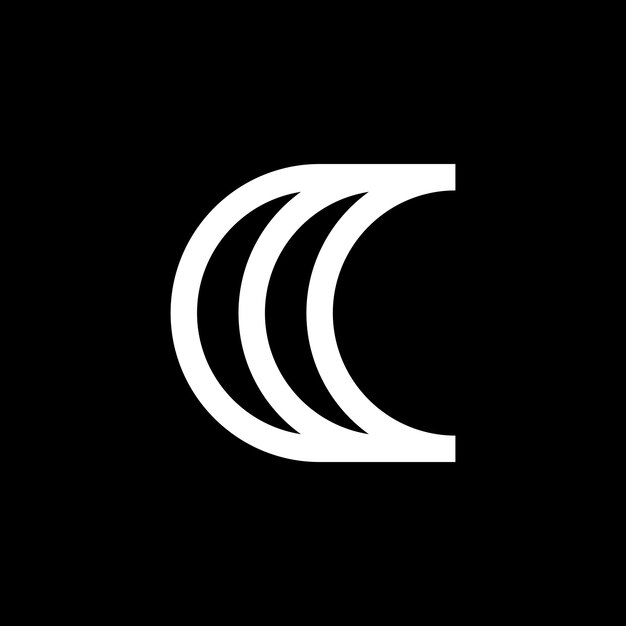 diseño moderno del logotipo de la letra C del monograma