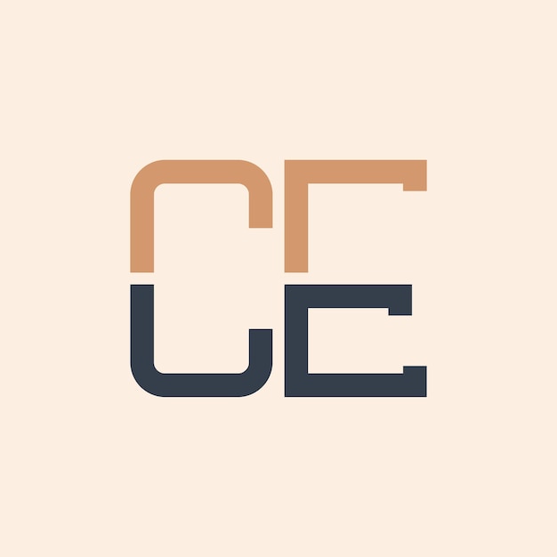 Diseño moderno del logotipo de la letra CE Diseño creativo y versátil del logotipo CE adecuado para todas las empresas