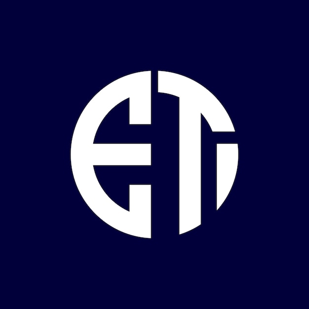 diseño moderno del logotipo de la letra del círculo