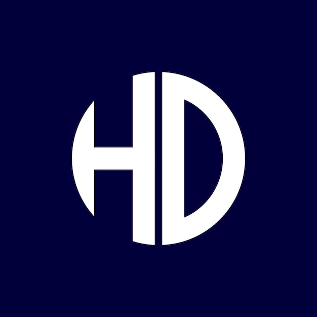 diseño moderno del logotipo de la letra del círculo