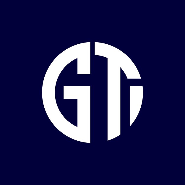 diseño moderno del logotipo de la letra del círculo