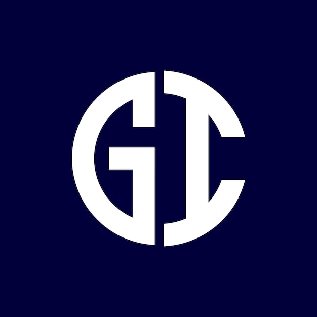 diseño moderno del logotipo de la letra del círculo