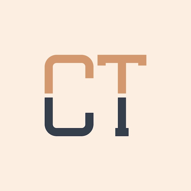 Diseño moderno de logotipo de letra CT Diseño creativo y versátil de logotipo CT adecuado para todas las empresas