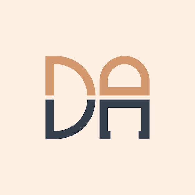 Diseño moderno del logotipo de la letra DA Diseño creativo y versátil del logotipo DA Adecuado para todas las empresas
