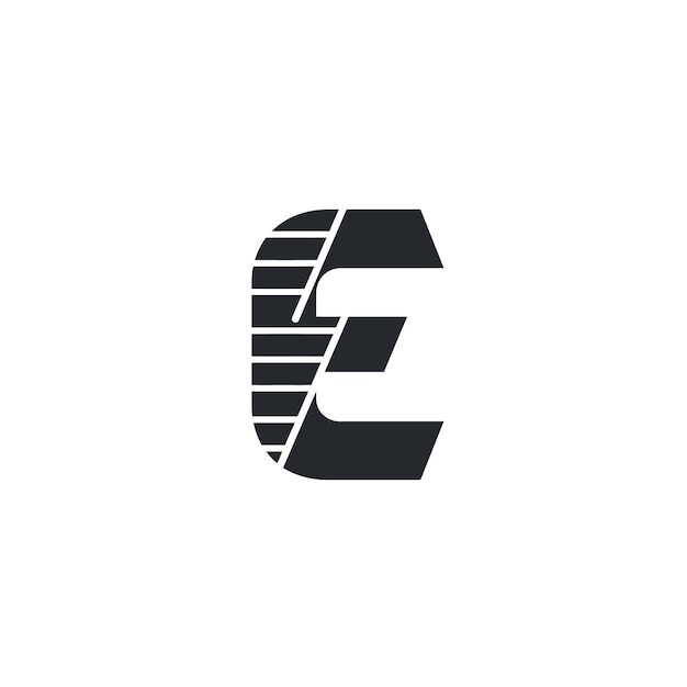 Diseño moderno del logotipo de la letra E