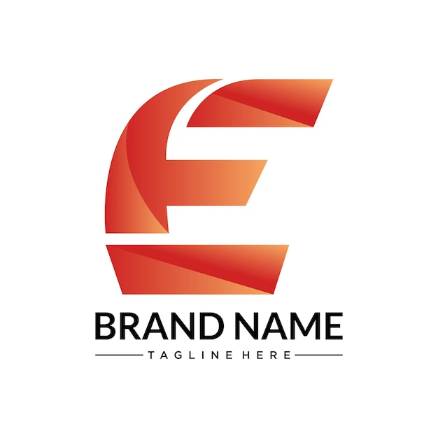 Diseño moderno del logotipo de la letra E