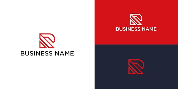 Diseño moderno del logotipo con una letra estilizada R