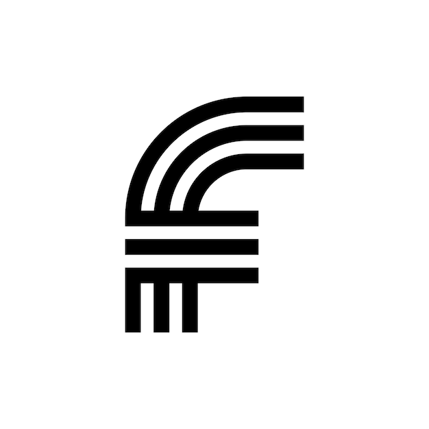 diseño moderno del logotipo de la letra F monograma