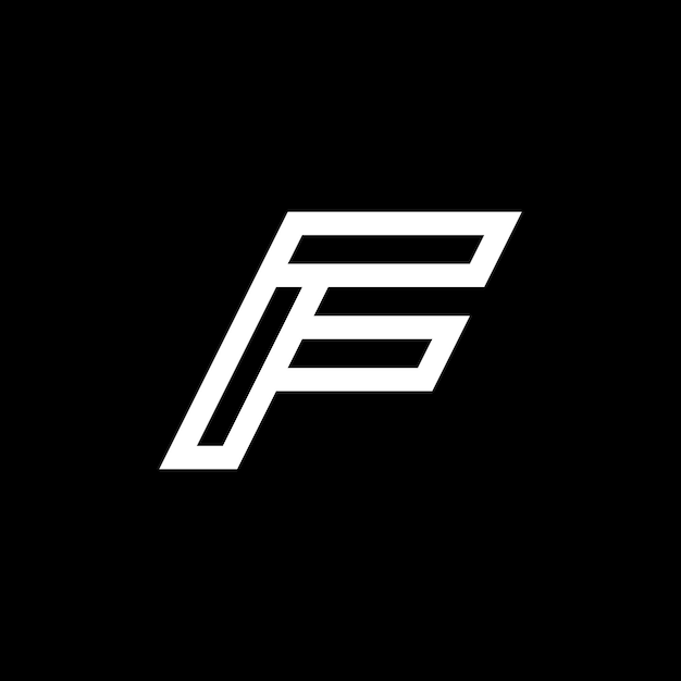 diseño moderno del logotipo de la letra F del monograma
