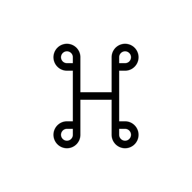 diseño moderno del logotipo de la letra H del monograma