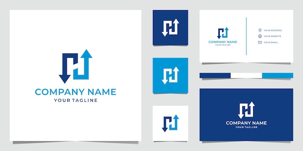 Diseño moderno del logotipo de la letra H