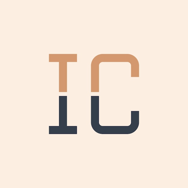 Diseño moderno del logotipo de la letra IC Diseño creativo y versátil del logotipo IC adecuado para todas las empresas