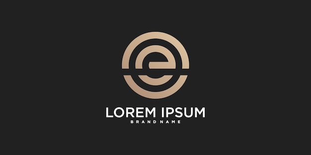 Diseño moderno del logotipo de la letra inicial E