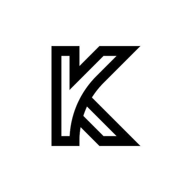 diseño moderno del logotipo de la letra K del monograma