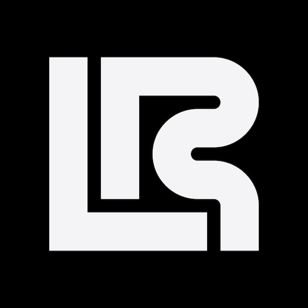 Diseño moderno del logotipo de la letra L R