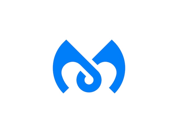 diseño moderno del logotipo de la letra M monograma