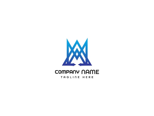 Diseño moderno del logotipo de la letra M