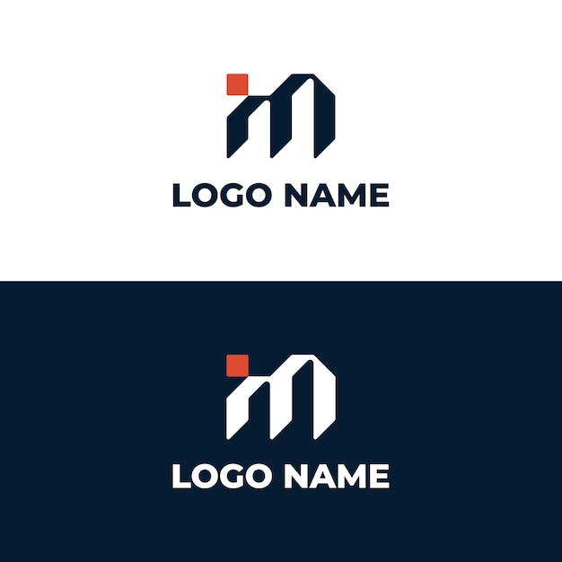 Diseño moderno del logotipo de la letra M