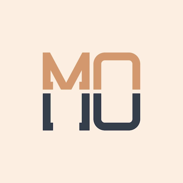 Diseño moderno del logotipo de la letra MO Diseño creativo y versátil del logotipo MO adecuado para todas las empresas