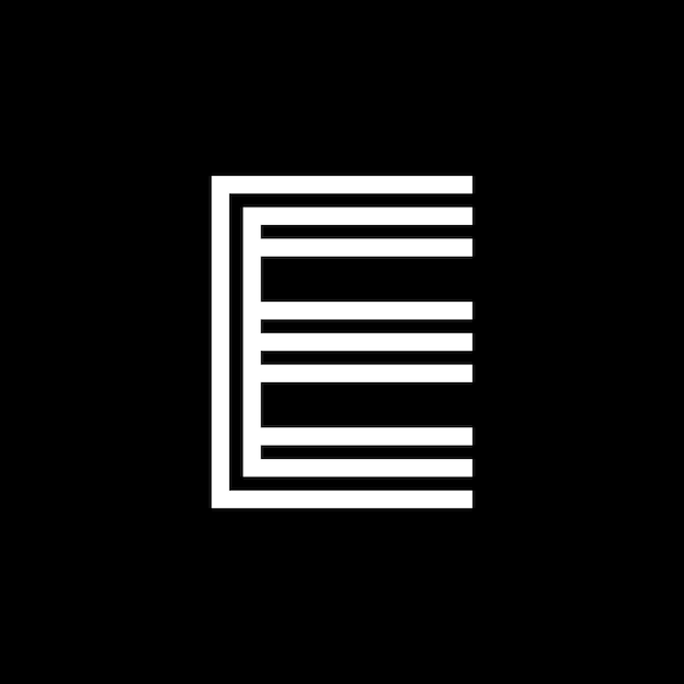 diseño moderno del logotipo de la letra monograma E