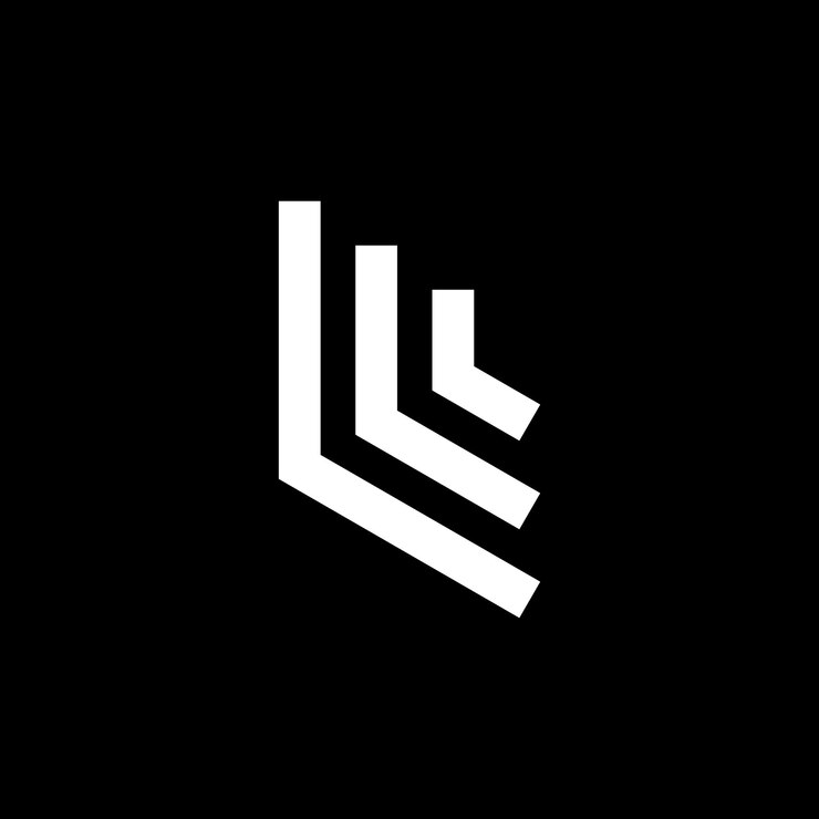 Vector diseño moderno del logotipo de la letra monograma l