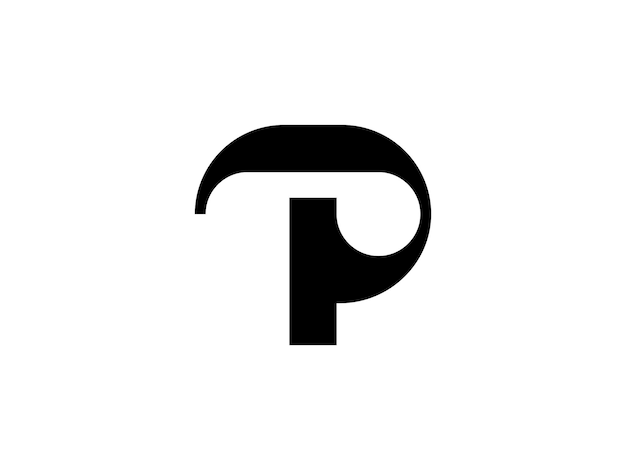 diseño moderno del logotipo de la letra monograma P