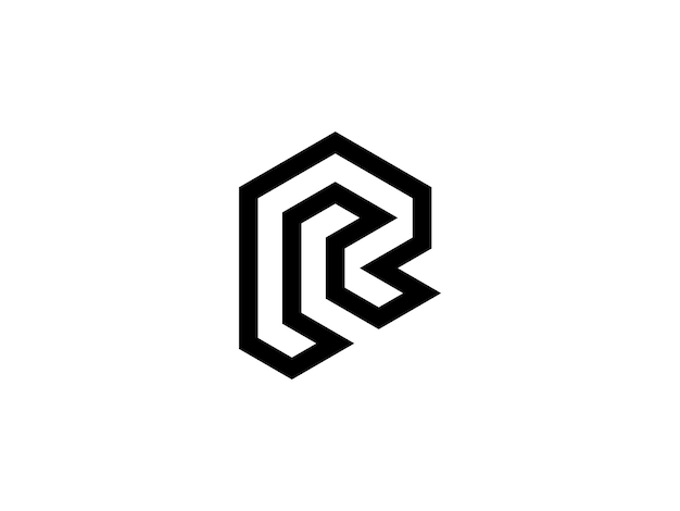 diseño moderno del logotipo de la letra monograma R