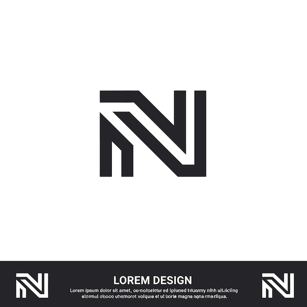 Diseño moderno del logotipo de la letra N