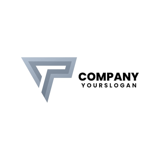 Diseño moderno del logotipo de la letra p