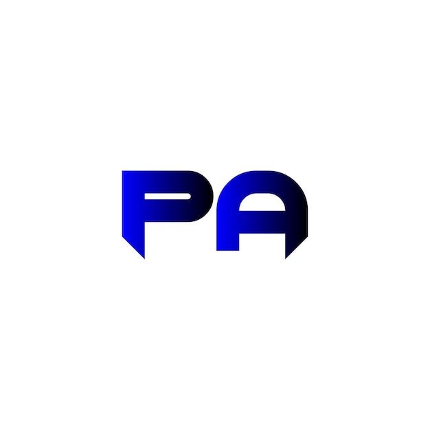 diseño moderno del logotipo de la letra pa