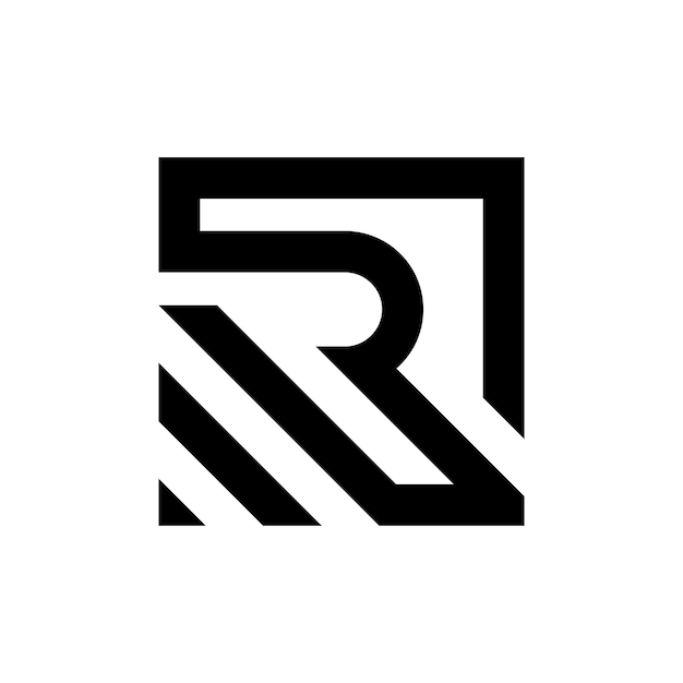 Diseño moderno del logotipo de la letra r para la empresa