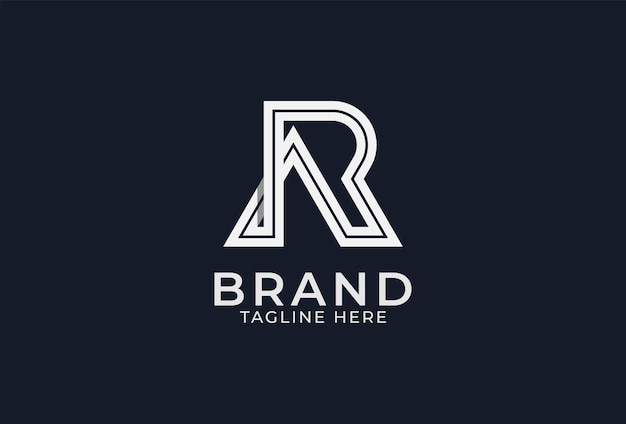 Diseño moderno del logotipo de la letra RA