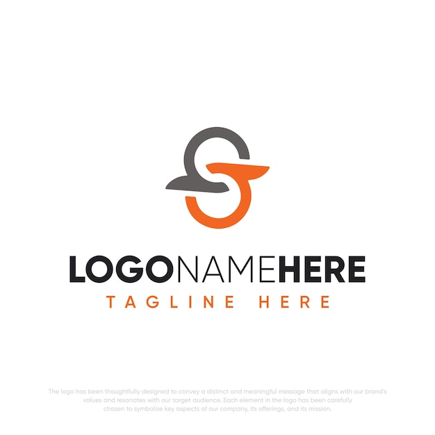 Diseño moderno de logotipo de letra s de vector libre