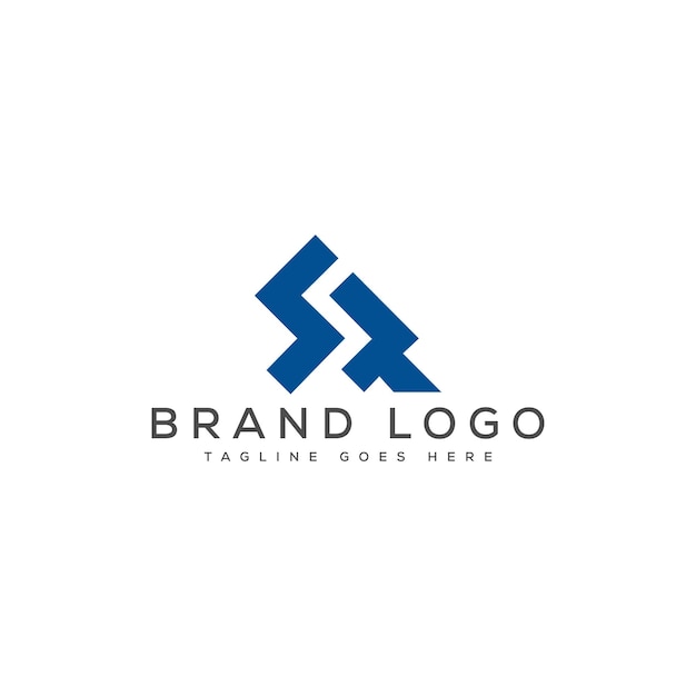 Diseño moderno del logotipo de la letra SR