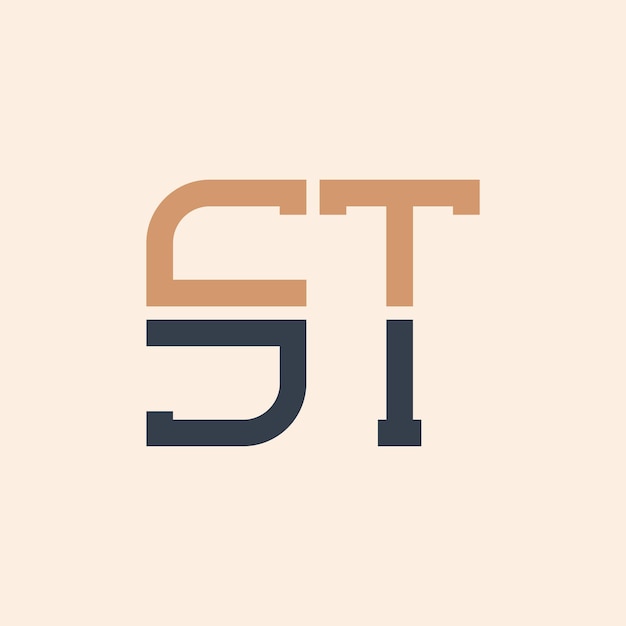 Diseño moderno del logotipo de la letra ST Diseño creativo y versátil del logotipo ST adecuado para todas las empresas