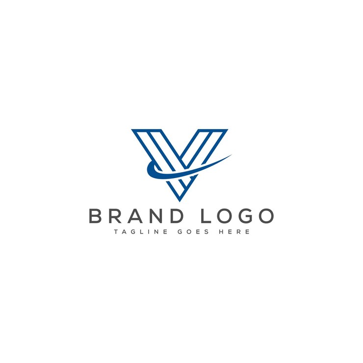Vector diseño moderno del logotipo de la letra v