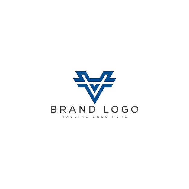 Diseño moderno del logotipo de la letra V