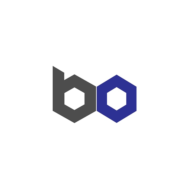 Diseño moderno del logotipo de la letra vectorial bo infinity
